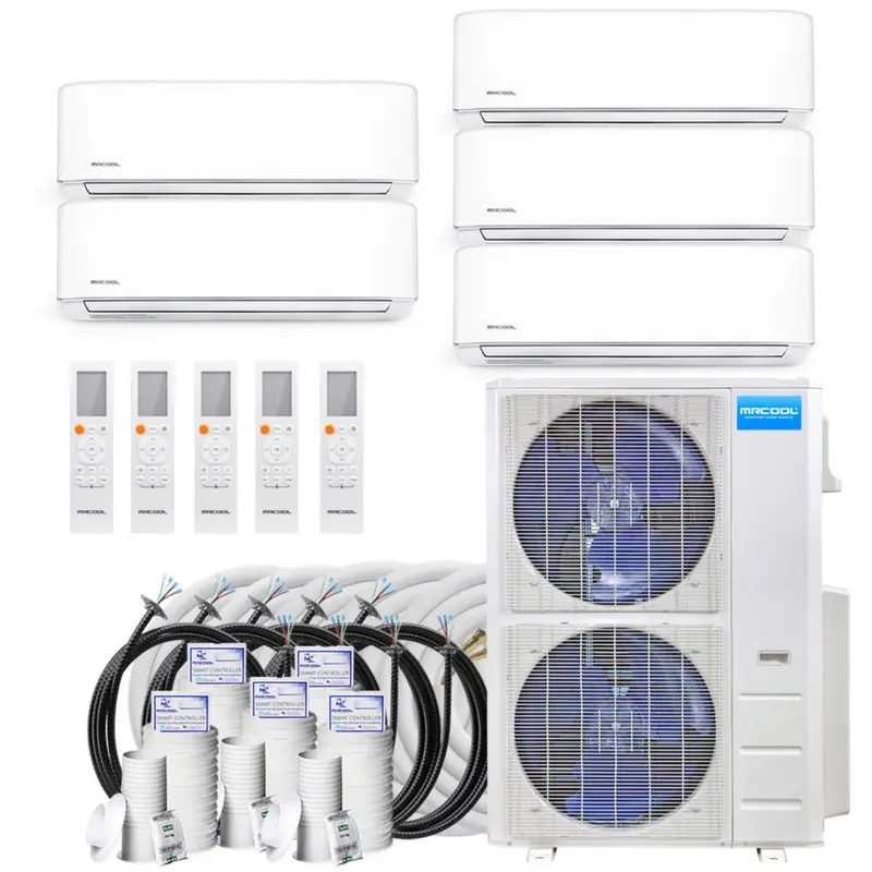 Mrcool Diy 4Th Gen 5-Zone Ductless Mini-Split System – 9K+9K+9K+9K+9K Btu Total Capacity 1