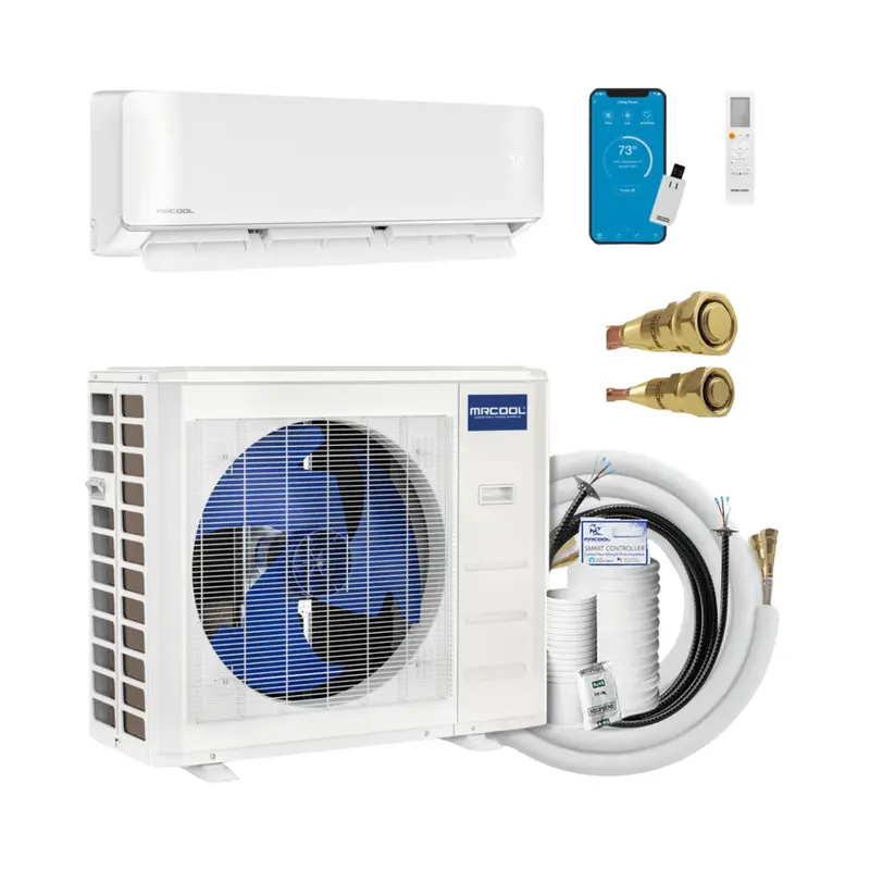 Mrcool Diy 5Th Gen E-Star 18,000 Btu Ductless Mini-Split Heat Pump – 230V, 25-Foot Line Set Included – Diy-18-Hp-Wm-230D25-O 1