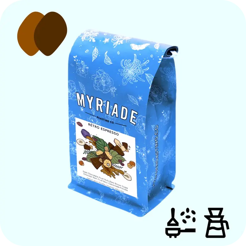 Myriade Espresso Retro Whole Bean Coffee – Intense Italian-Style Roast 1