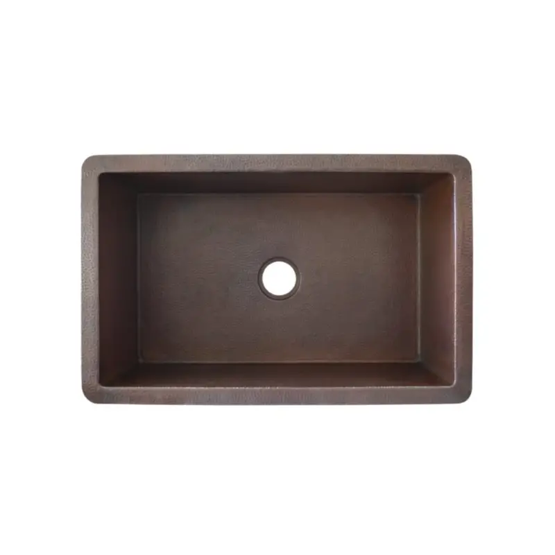 Native Trails Cocina – 33" Hand-Hammered Copper Farmhouse Kitchen Sink 1