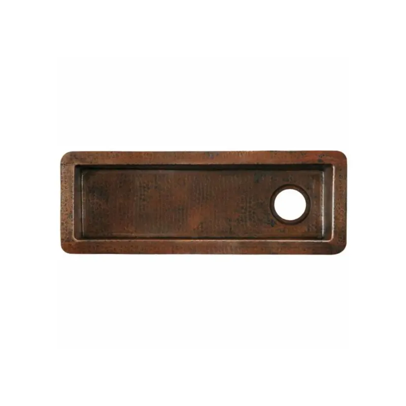 Native Trails Rio Chico – Copper Bar/Prep Trough Sink With Hand-Hammered Finish 1