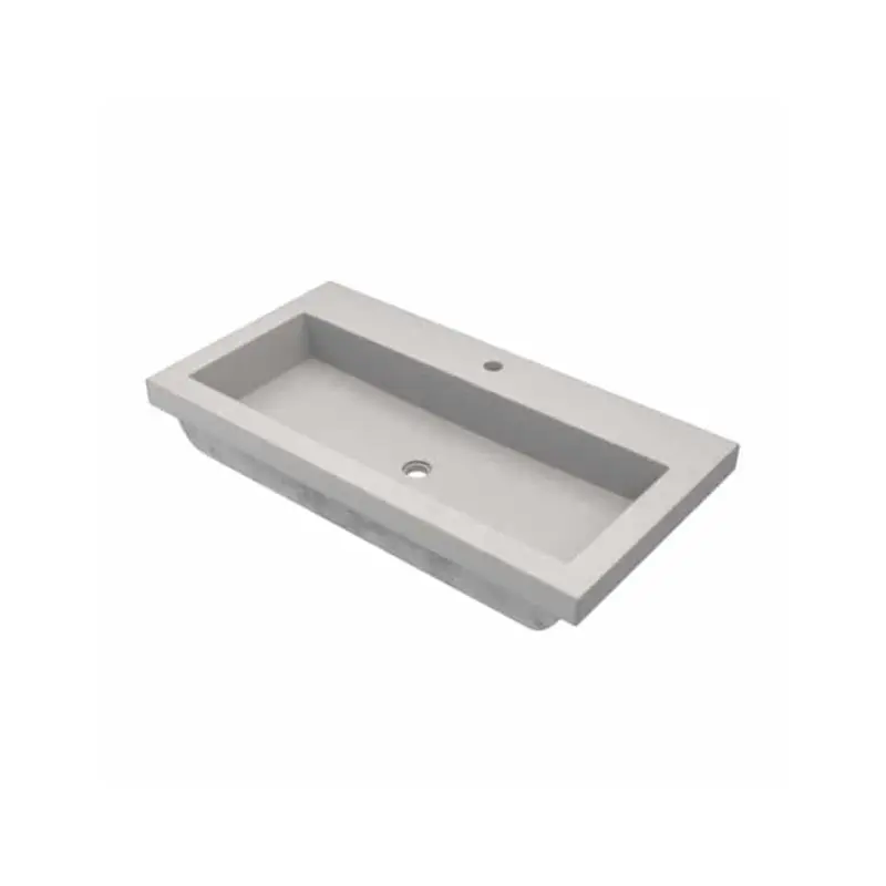 Native Trails Trough Bathroom Sink – Hand-Hammered Copper Style, 36" X 19" 1