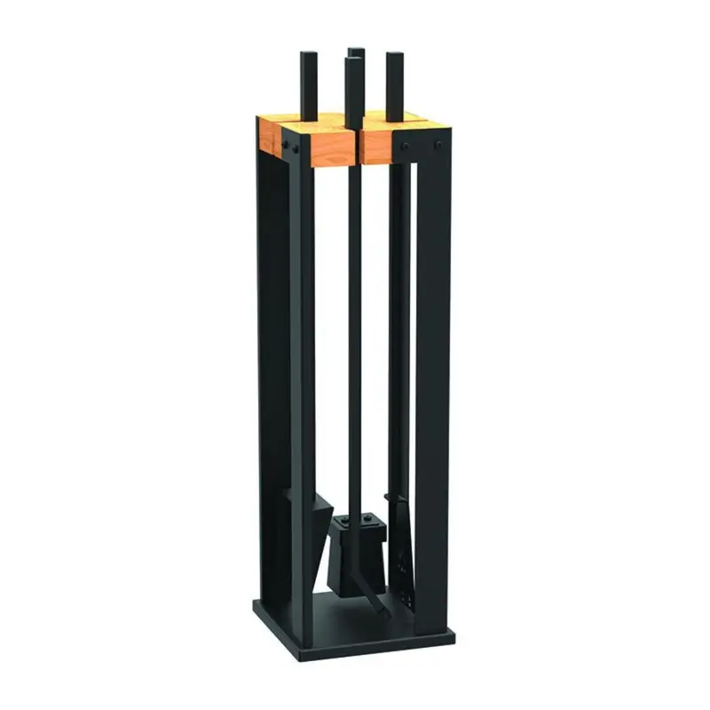 Osburn Duplex Fireplace Tool Set – Dual-Section Storage & Polished Steel (Ac02620) 1