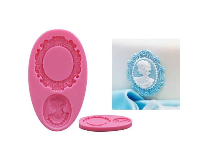 Oval Cameo And Frame Silicone Mold Set 1