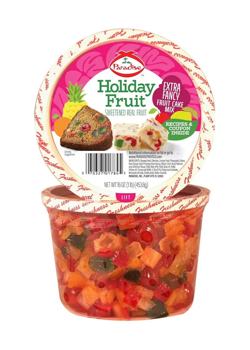Paradise Fruit Premium Fruit Cake Mix – 16 Oz Box 1