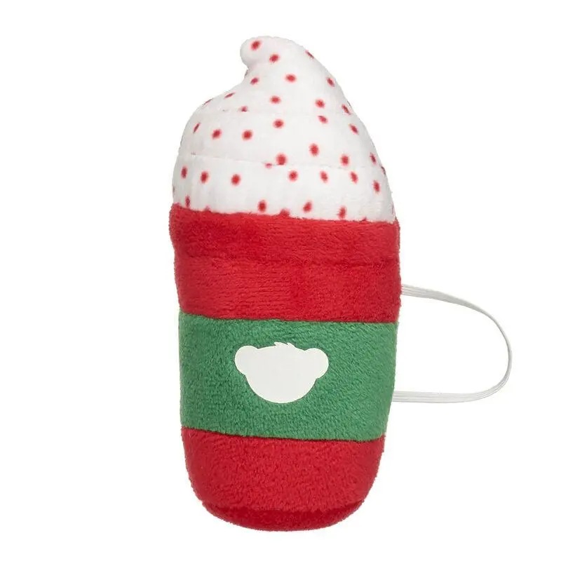 Peppermint-Print Drink Sleeve With Holiday Design 1