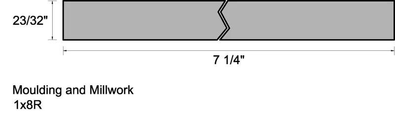 Pfj Craftsman-Style Baseboard – 23/32" Thick × 7-1/4" Tall × 12 Ft 2