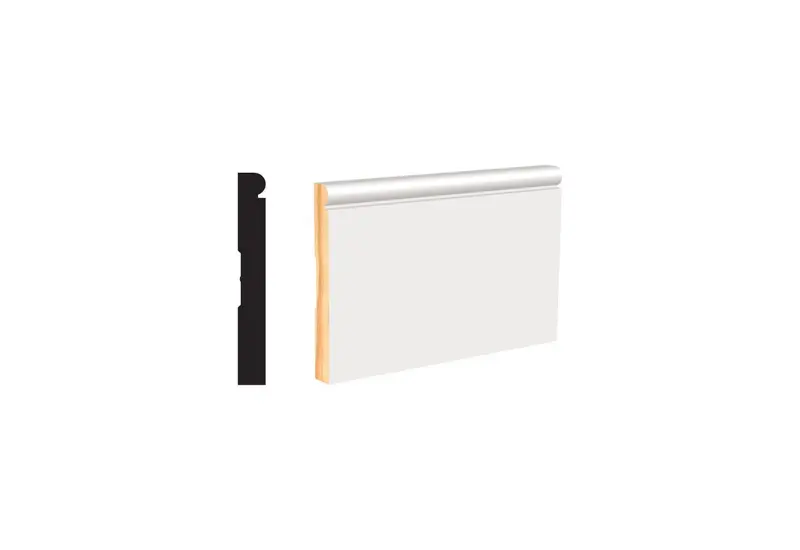 Pfj White Baseboard – 9/16" Thick × 4-1/4" Tall × 8 Ft Length (Wm750) 1