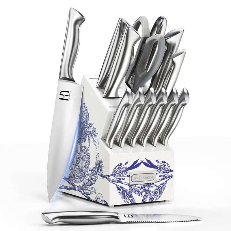 Phantom Iris X5 15-Piece Knife Set – Sleek Black Finish With Precision Edge 1