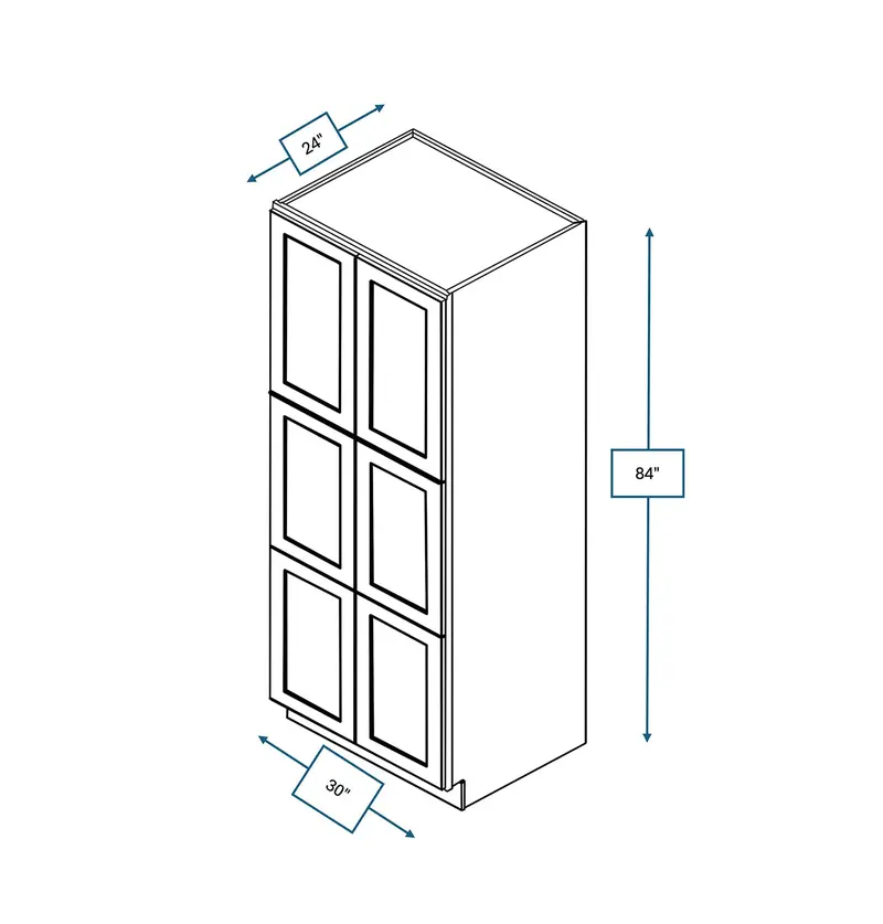 Platinum Grey Shaker 30X24X84-Inch Pantry Cabinet 1