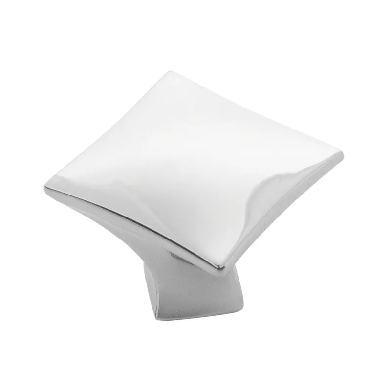 Polished Nickel Twist Knob – 1.25 Inch Square Base 1