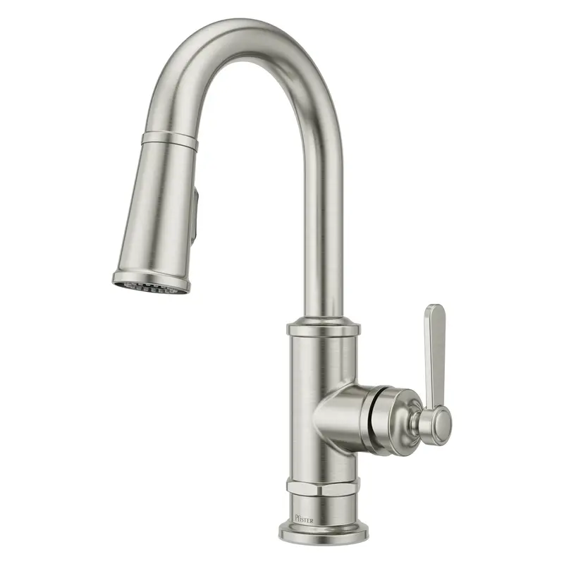 Port Haven Pull-Down Bar Faucet With Single Handle In Stainless Steel 1