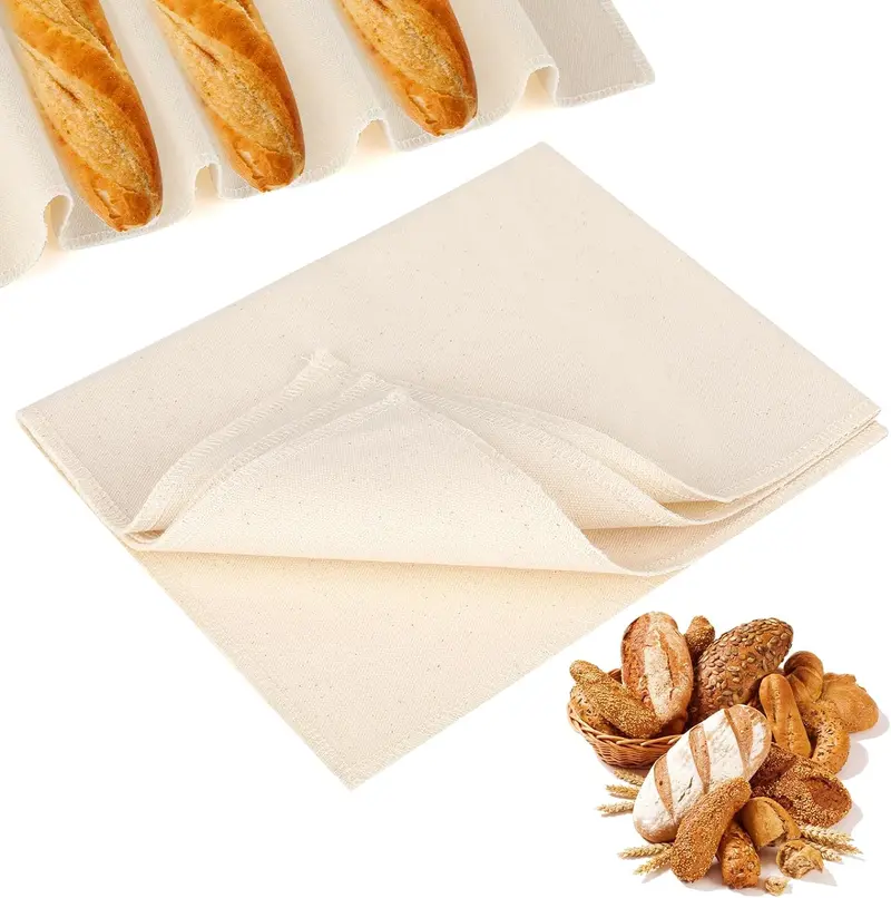 Premium Linen Bread Proofing Towel – Reusable 14" × 18" Dough Cover For Sourdough & Artisan Loaves 1