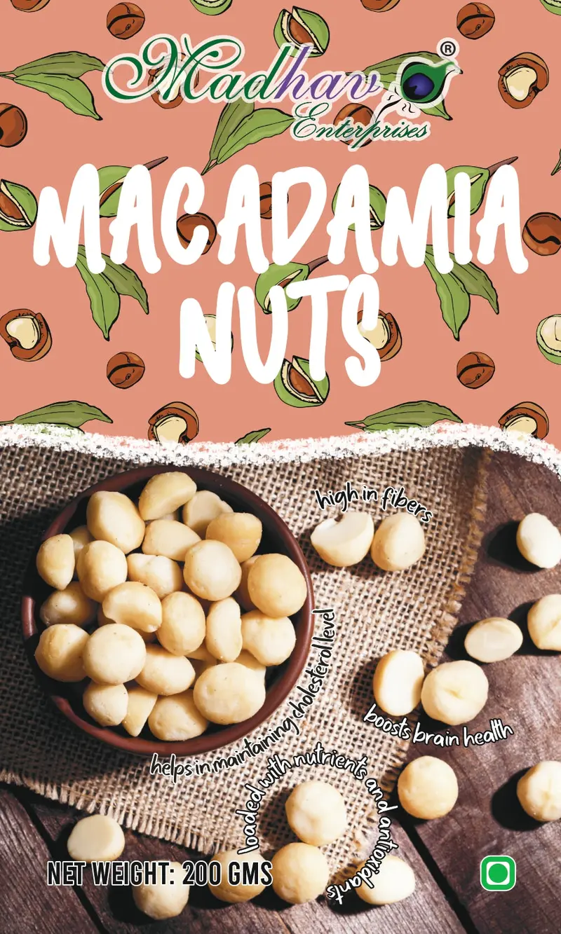 Premium Macadamia Nuts – 200G Grade-A Crunchy Snack 1