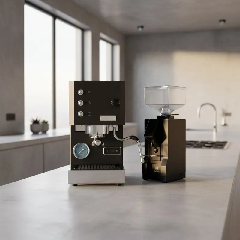 Profitec Go Espresso Machine And Eureka Mignon Facile Grinder – Bundle 1