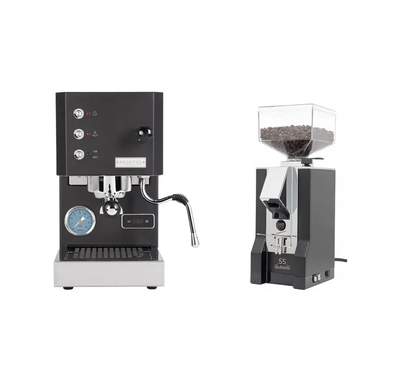Profitec Go Espresso Machine With Eureka Mignon Silenzio 55 Grinder – Bundle 1