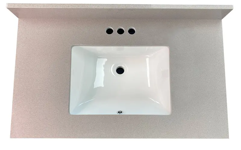 Pronto Manhattan Gray Quartz Vanity Top Surface 1