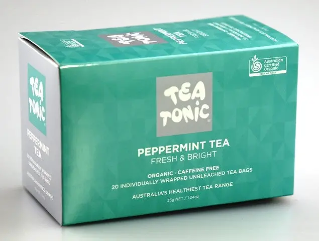 Pure Peppermint Herbal Tea – 20 Caffeine-Free Tea Bags 1