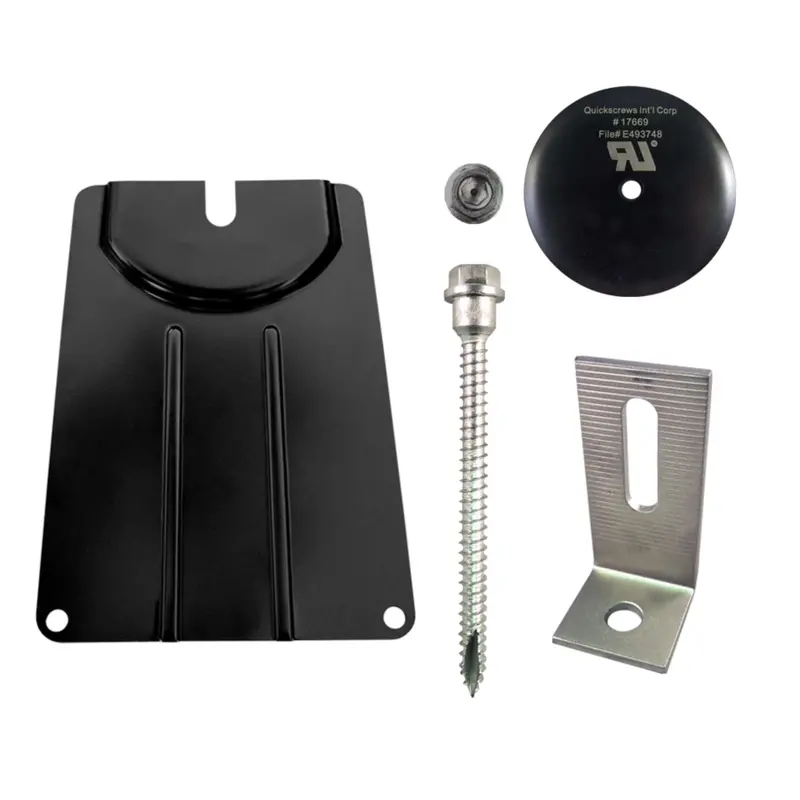 Quickbolt Qb2 Multi-Roof Mount Kit With 3" Micro- And Miniflashing + Ss L-Foot & Flange Nuts 1
