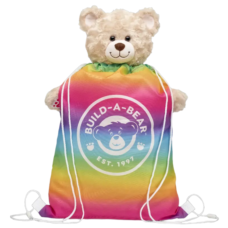 Rainbow-Colored Toy Bear Transport Bag 1