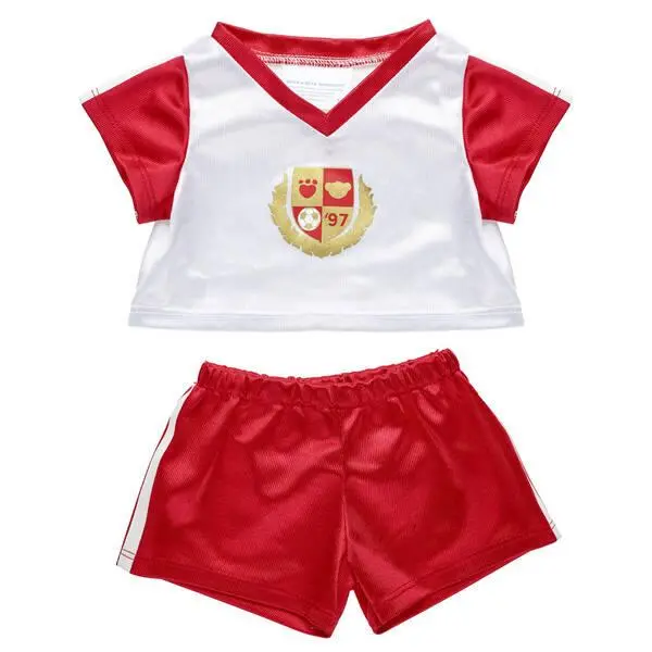 Red And White Youth Soccer Uniform Kit 1