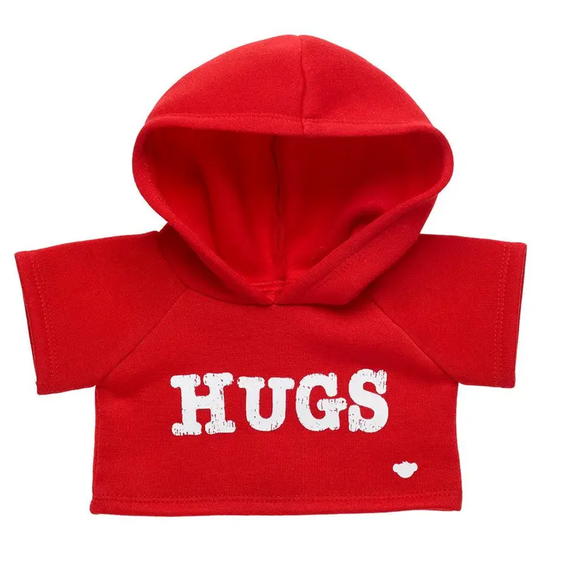 Red 'Hugs' Hooded Sweatshirt 1