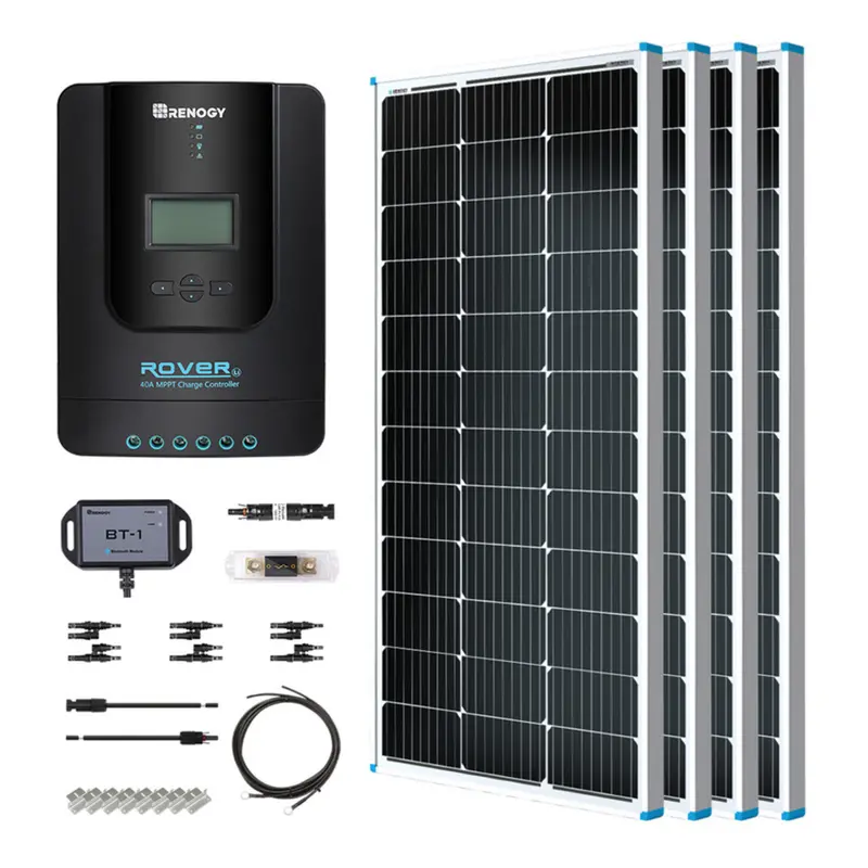 Renogy 400W 12V Off-Grid Solar Kit – All-In-One Starter Bundle For Remote Use 1