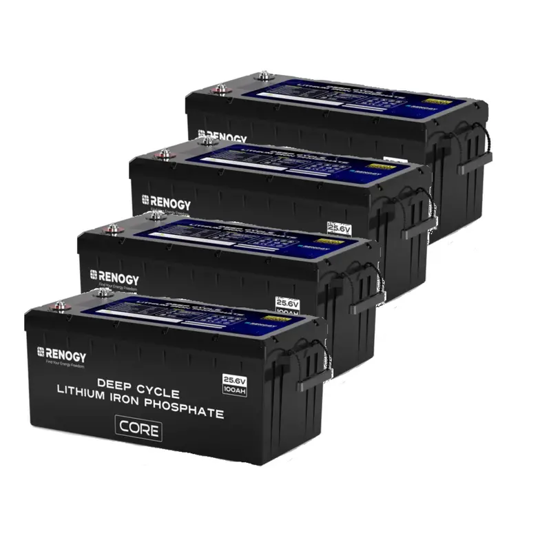 Renogy Core 24V 100Ah Deep-Cycle Lifepo4 Battery System (4-Unit Setup) 1