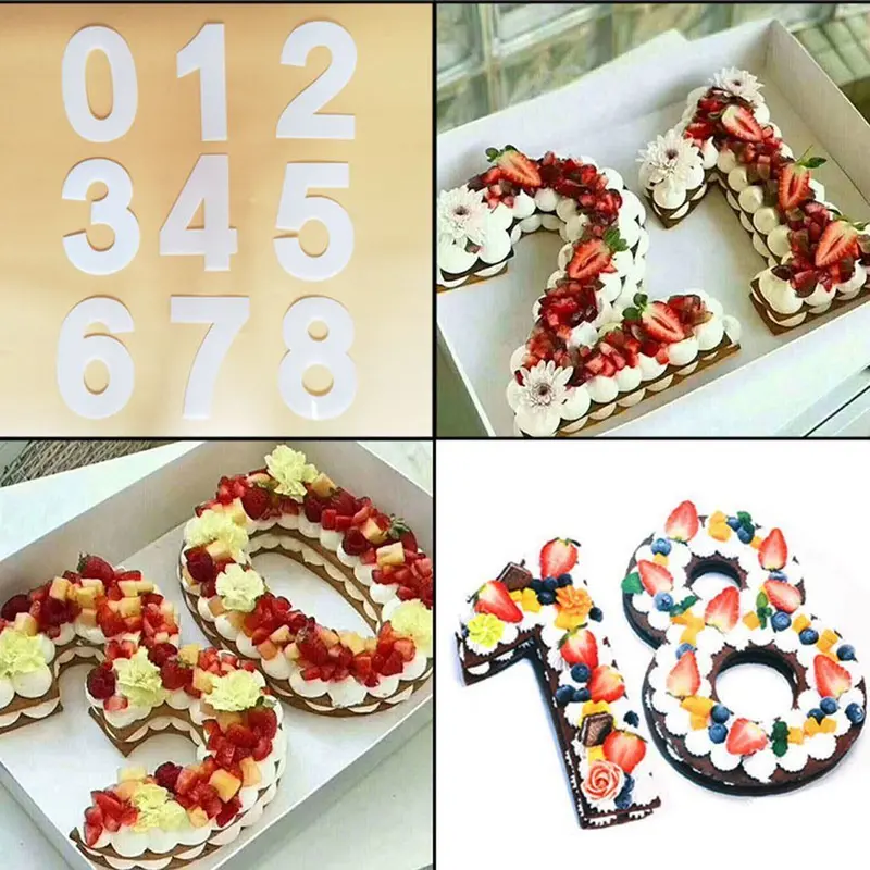 Reusable Number Stencil Mold For Cakes And Cookies 1