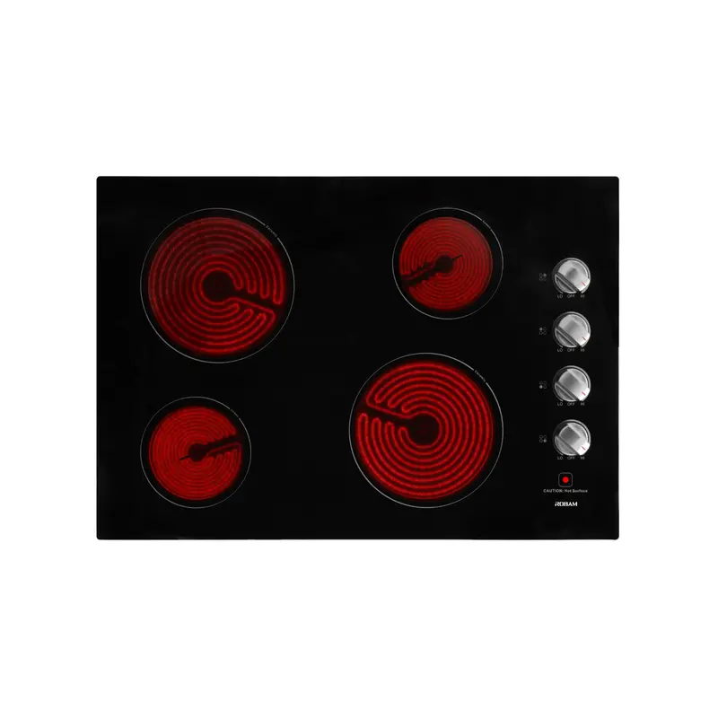 Robam W412 30-Inch Ceramic Glass Cooktop – Four-Zone Electric Burner 1