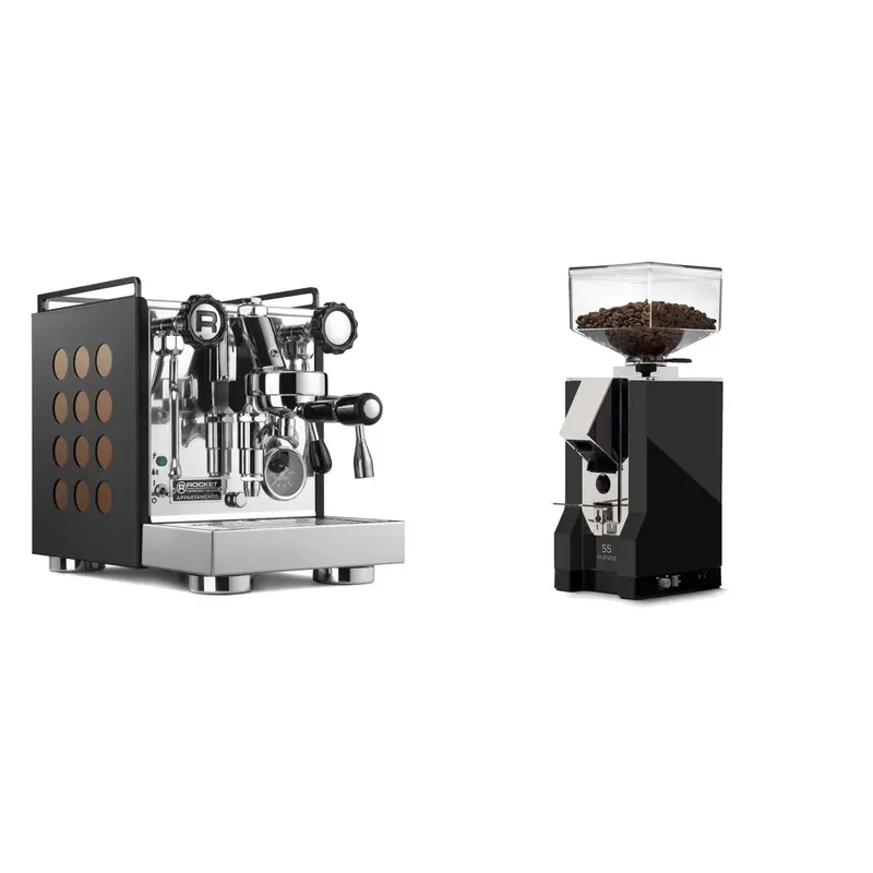 Rocket Appartamento Espresso Machine With Eureka Mignon Silenzio 55 Grinder – Bundle 1