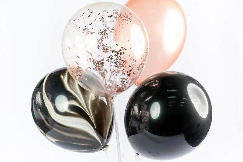 Rose Gold Balloon Assortment – 10-Piece Latex Set 1