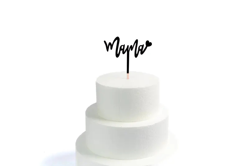 Rose Gold Mama Acrylic Cake Topper For Baby Showers 1