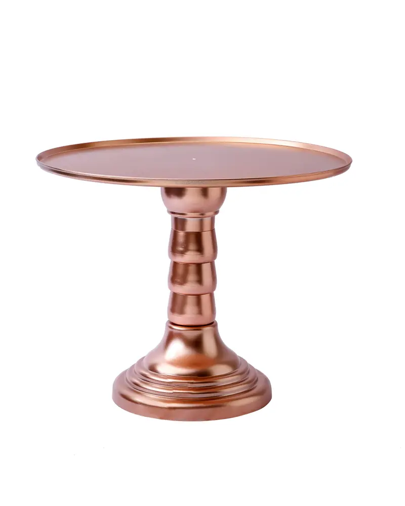 Rose Gold Pedestal Cake Stand – Round Elegant Style 1