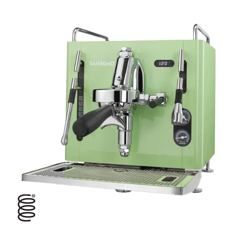 Sanremo Cube R Espresso Machine – Vibrant Green Finish 1