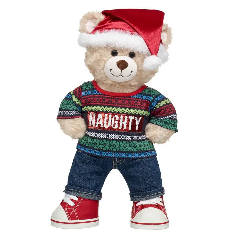 Santa-Themed Naughty Or Nice Teddy Bear Gift Set 1