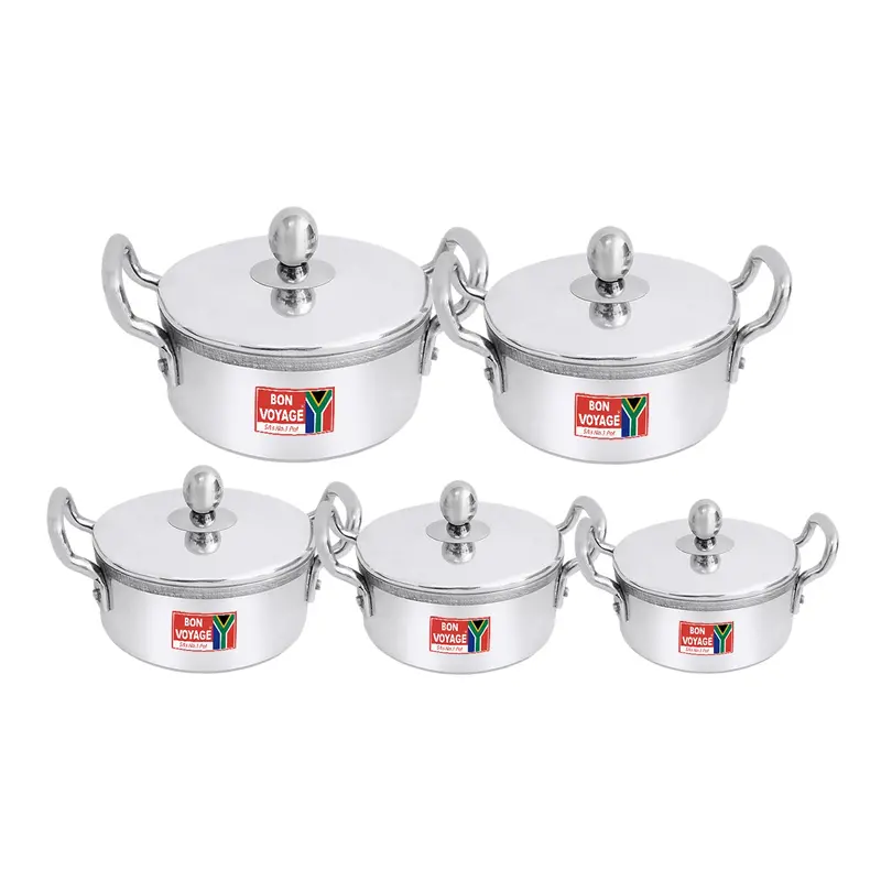 Sapphire 10-Piece Aluminium Casserole Set With Ergonomic Solid Handles 1