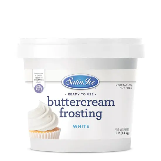 Satin Ice Ready-To-Use White Buttercream Frosting – 3 Lb Bucket 1
