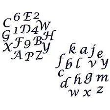 Script-Style Alphabet & Number Tap-It Cutter Set – Uppercase + Lowercase 1