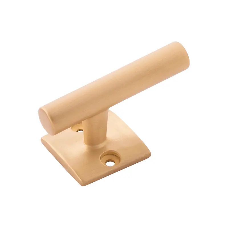 Signature Hook Bar Pull – 7/8" Ctc, Brushed Golden Brass Finish 1