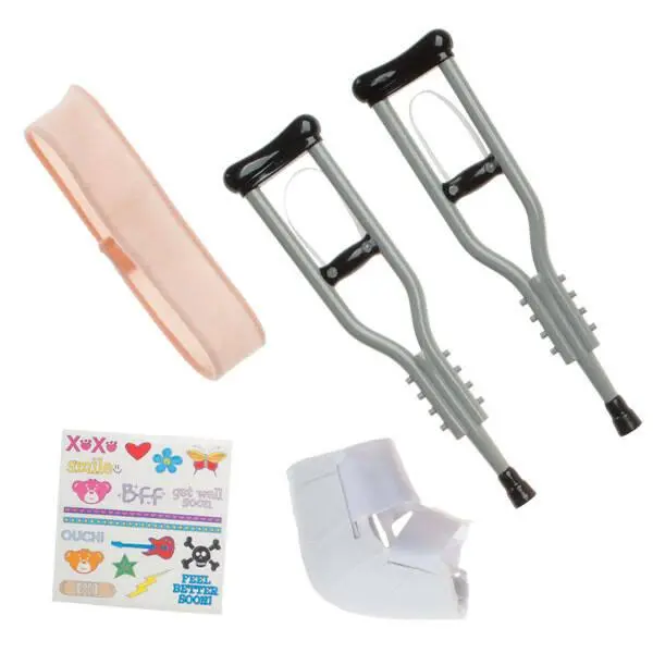 Silver-Finished Crutches Toy Set 1