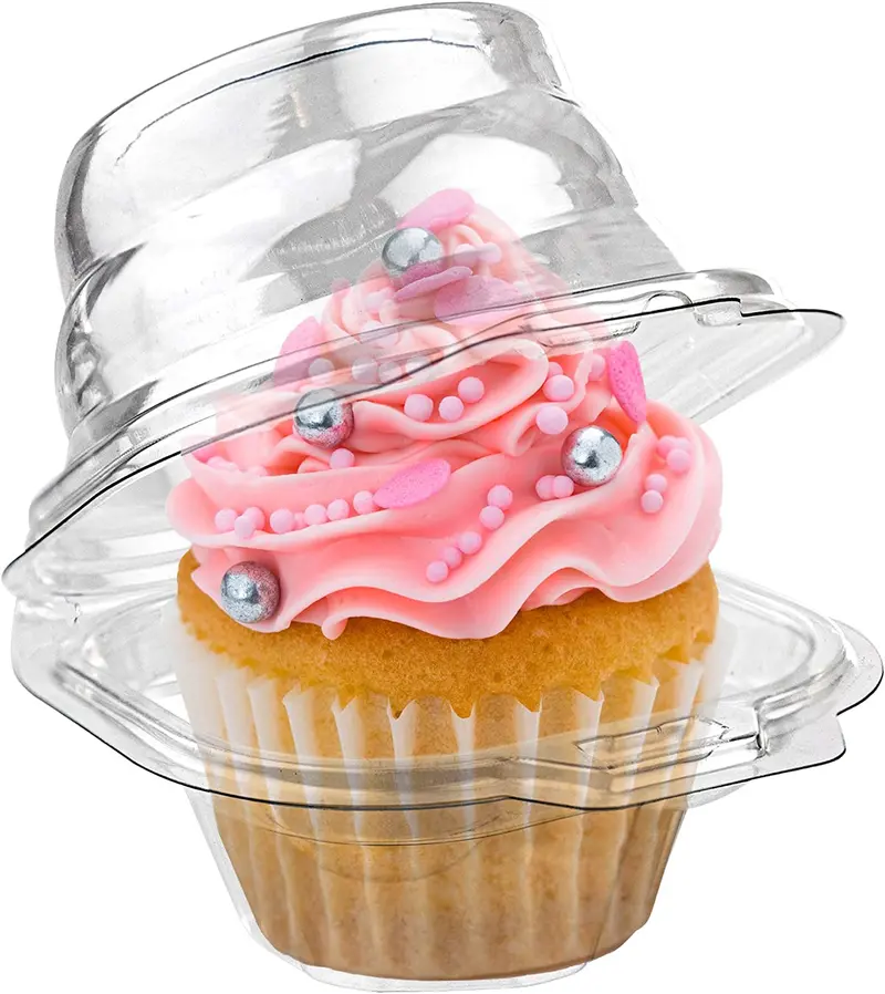 Single-Cupcake Clear Carrier – Bpa-Free Individual Container 1