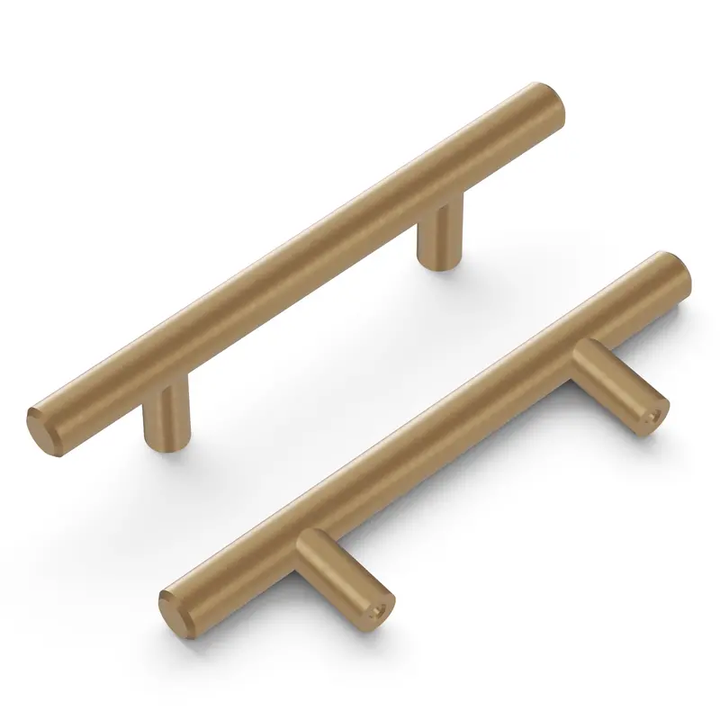 Slim Minimalist Cabinet Pull – 3" Center-To-Center, Champagne Bronze 2