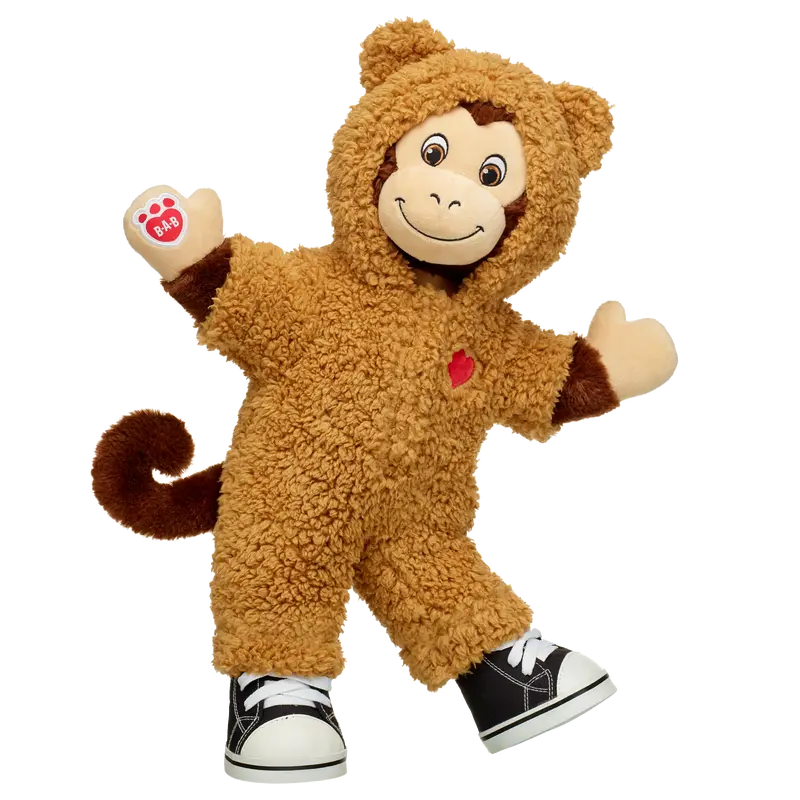 Smiley Monkey Plush With Teddy Bear Onesie Gift Bundle 1