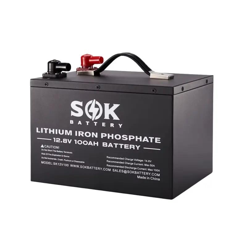 Sok 12V 100Ah Lithium Iron Phosphate Battery With Bluetooth And Integrated Heating Element – Sk12V100H 1
