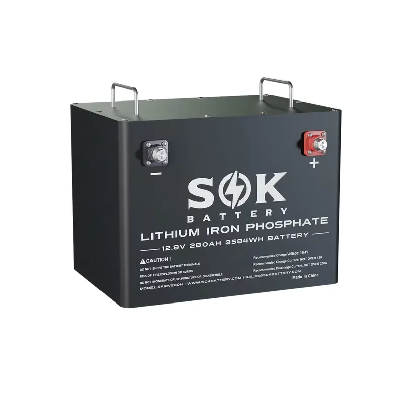 Sok 12V 280Ah Lifepo4 Deep-Cycle Battery With Bluetooth Connectivity And Internal Heating – Ideal For Rvs And Marine Use – Sk12V280H 1