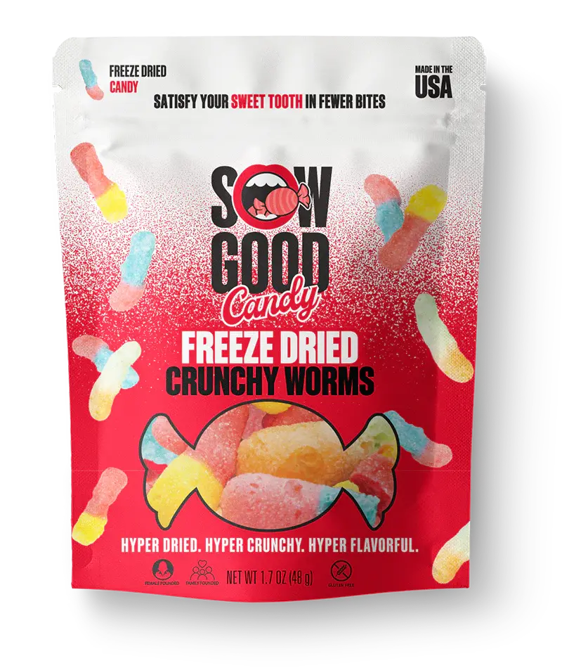 Sow Good Freeze-Dried Gummy Worms – Fun, Textured Candy Snack 1