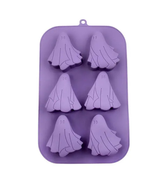 Spooky Ghost Silicone Ice And Candy Mold Set – 6-Cavity Halloween Cupcake And Treat Maker 1