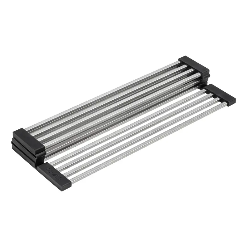 Stainless Steel & Silicone Foldable Drying Rack And Sink Trivet For Workstation Sinks 1