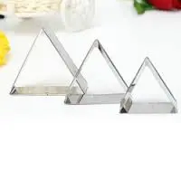 Stainless Steel Triangle Cookie Cutters – 3-Piece Set 1